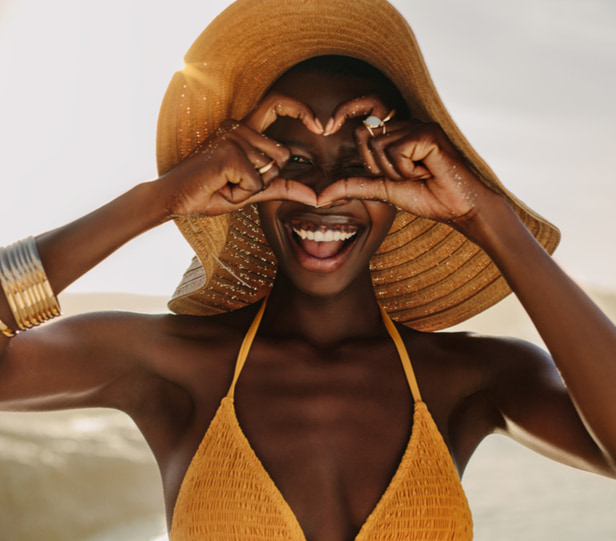 beautiful woman on the beach