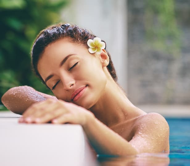 woman relaxing at a spa